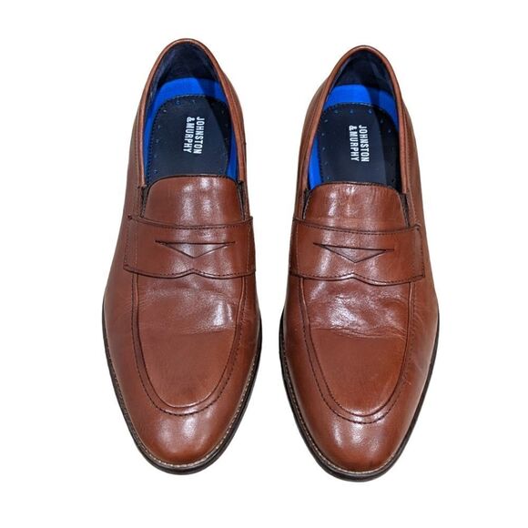 Johnston & Murphy Men's Stockton Penny Loafers Brown Leather Dress Shoes Size 8M - Picture 4 of 12